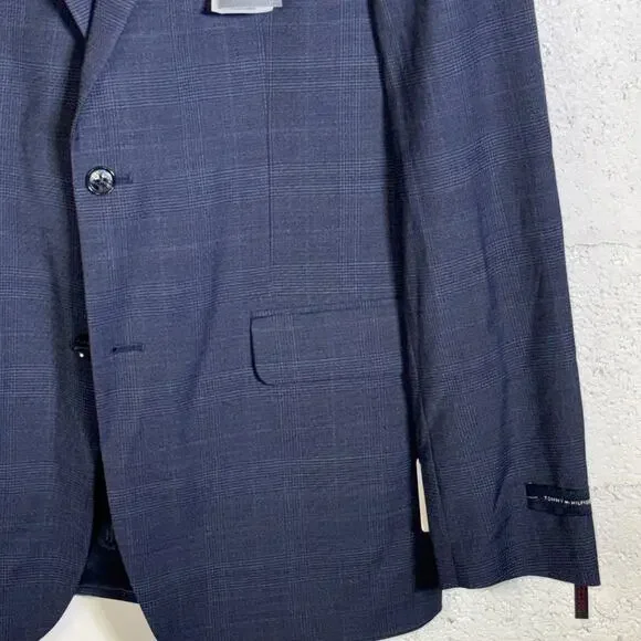 Tommy Hilfiger Men's Modern-Fit Stretch Wool Blend Suit Jacket Blue 42L $450